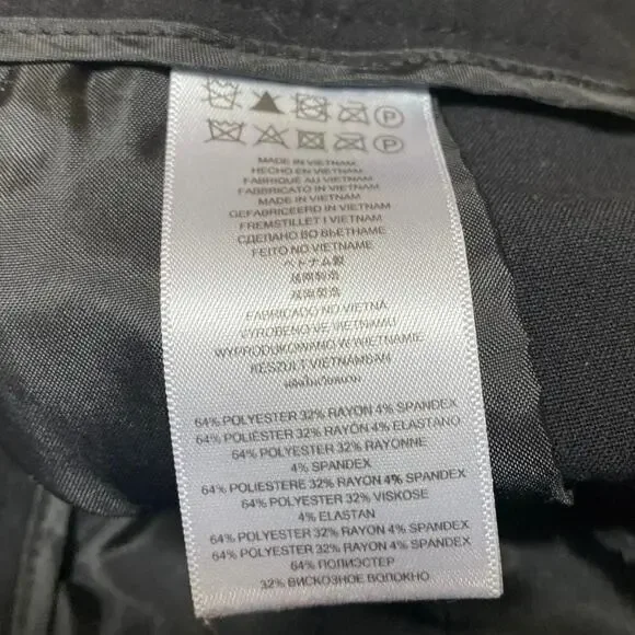 Michael Kors Women's Black Mid Rise Straight Leg Trousers Dress Pants Size 4 - Picture 5 of 5